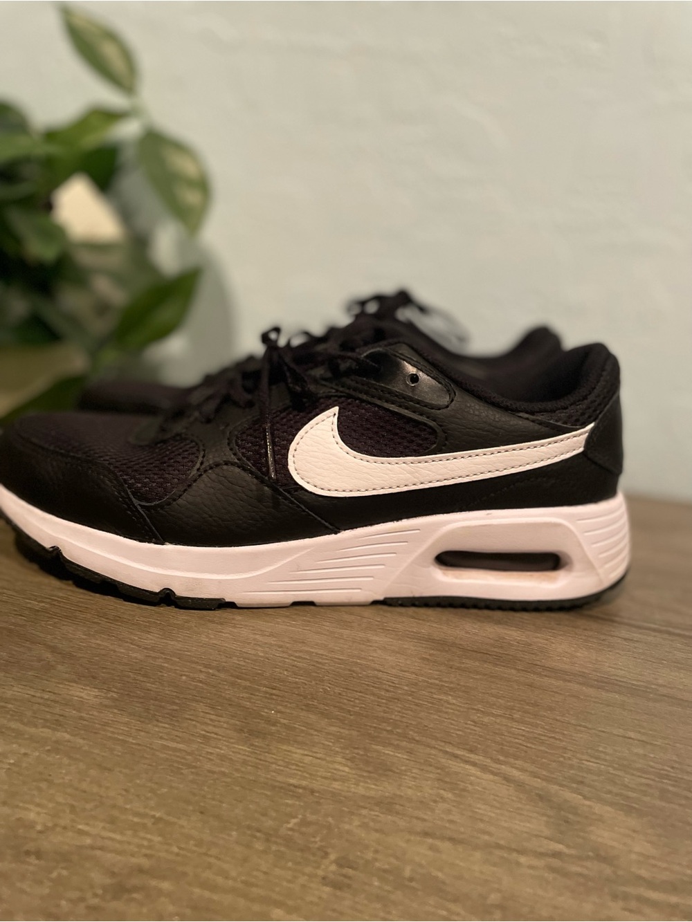 Nike Air Max Black with White Swoosh Sneaker